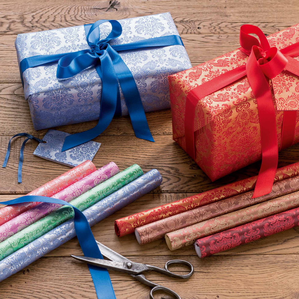 Geschenkpapiere Tapisserie Gold (4 Bogen) - 3 Geschenkpapiere Tapisserie Gold (4 Bogen) - 3