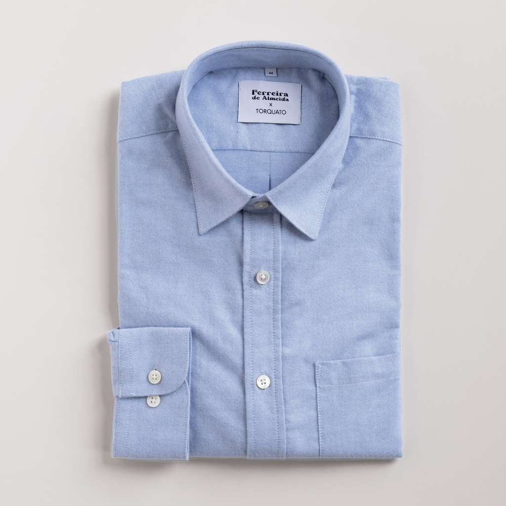 Ferreira de Almeida X Torquato Flanellhemd Hellblau Gr. L Ferreira de Almeida X Torquato Flanellhemd Hellblau Gr. L