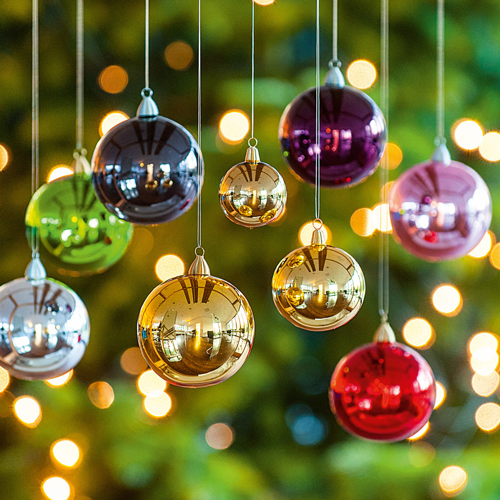4 Lauschaer Weihnachtskugeln Gold 10 cm - 2