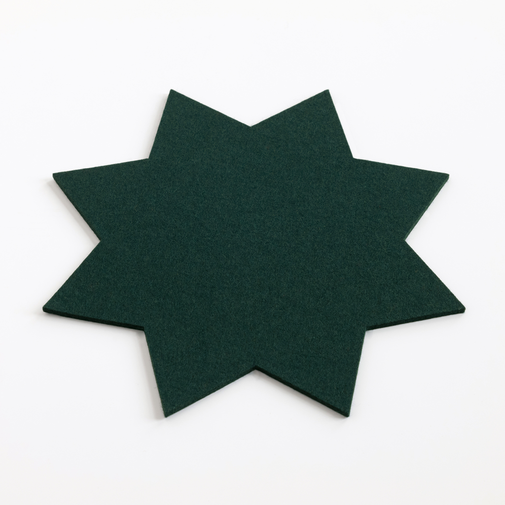 Filzuntersetzer Stern grün Filzuntersetzer Stern grün