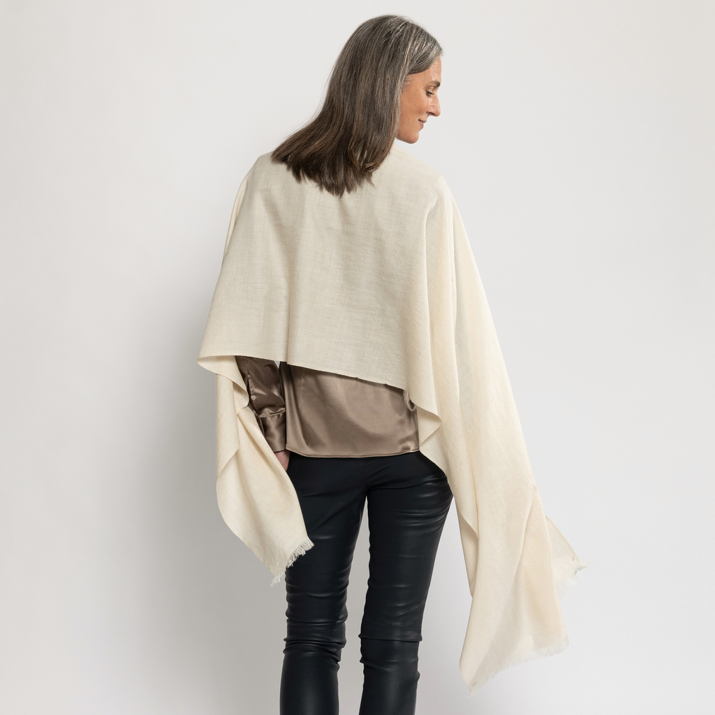 Kashmir Loom x Torquato Pashmina-Schal Ivory - 2 Kashmir Loom x Torquato Pashmina-Schal Ivory - 2