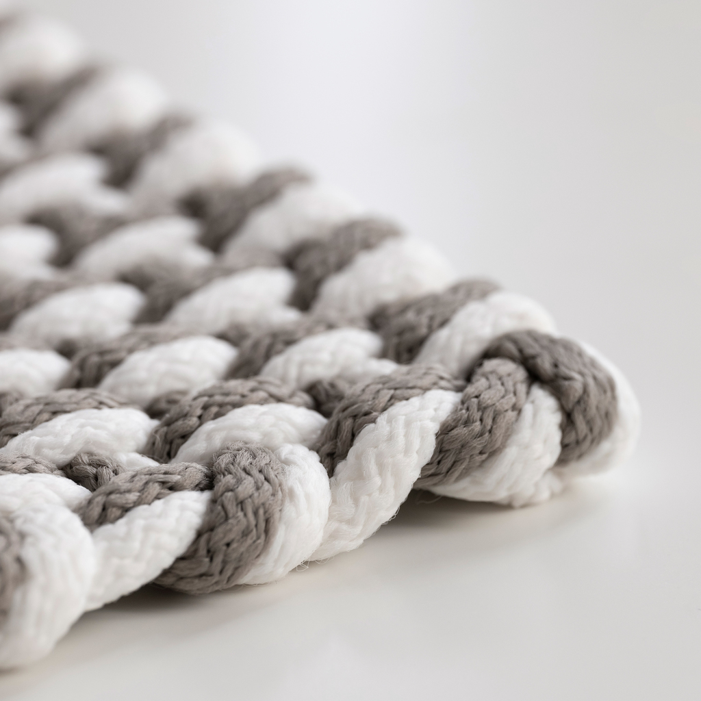 Badematte aus recyceltem PET Grey/White - 3