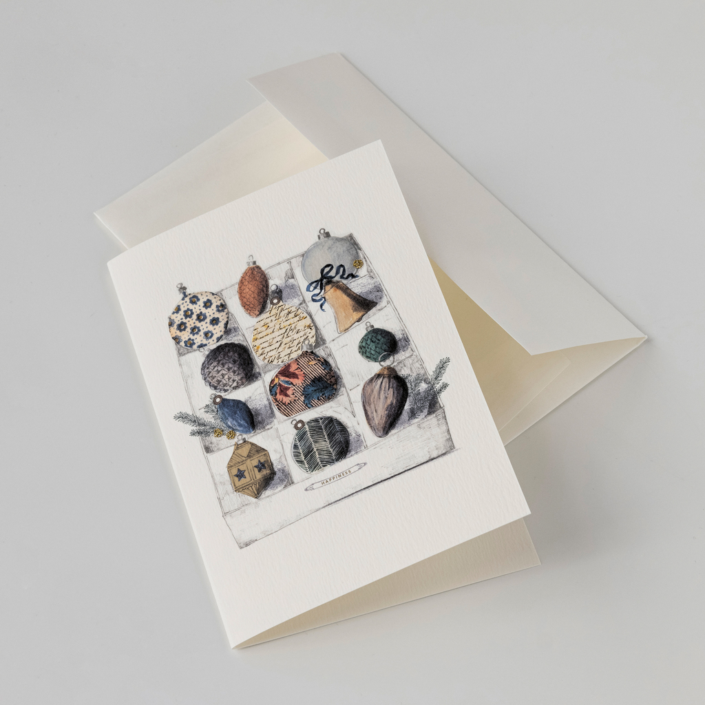 Bestickte Glückwunschkarte Christbaumschmuck Bestickte Glückwunschkarte Christbaumschmuck