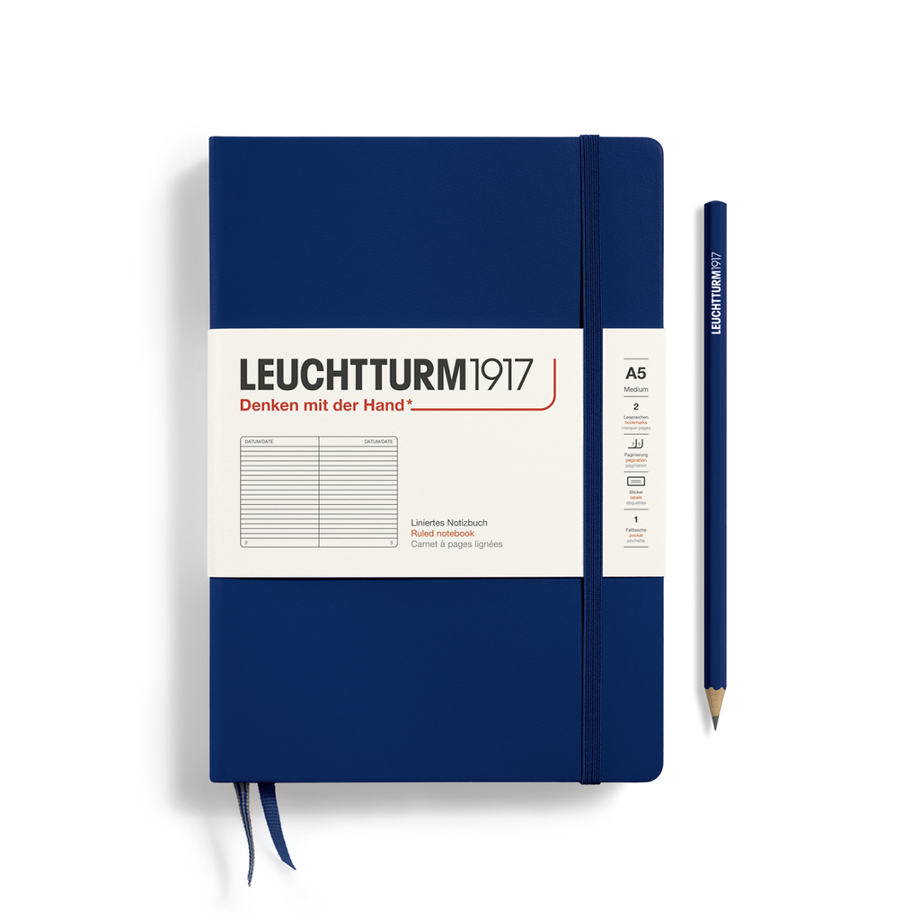 Leuchtturm1917 Notizbuch A5 liniert Marine