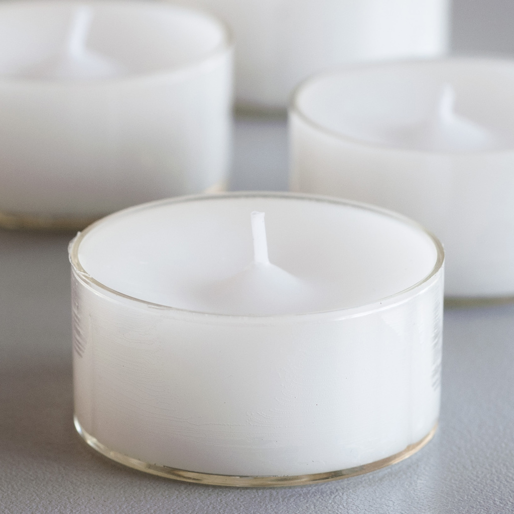 4x Maxi-Teelicht weiß 4x Maxi-Teelicht weiß