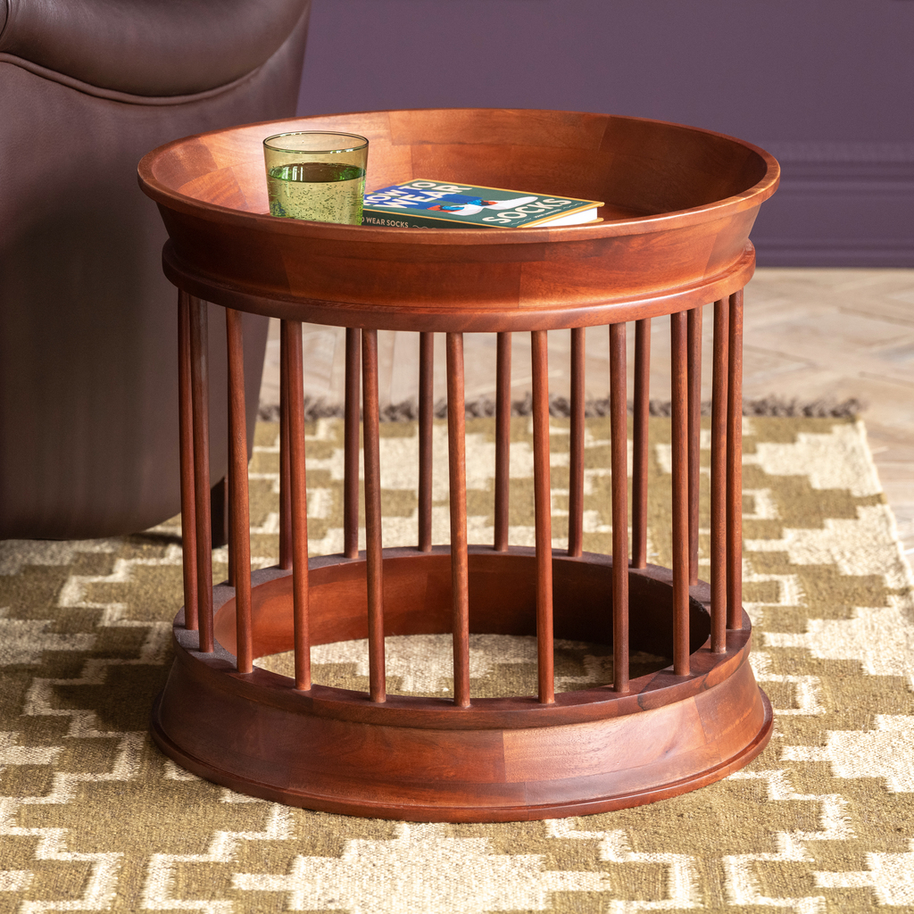 Beistelltisch Cage Mango dunkel gebeizt - 4