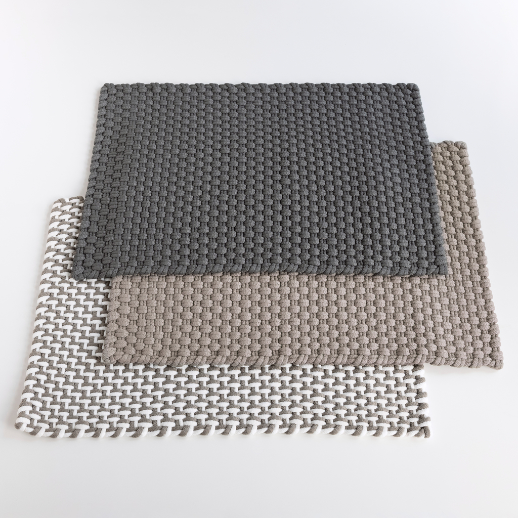 Badematte aus recyceltem PET Grey/White - 4