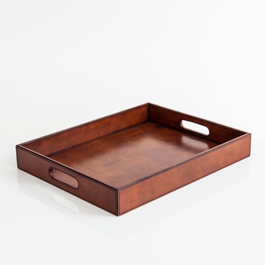 Tablett aus Leder Tablett aus Leder