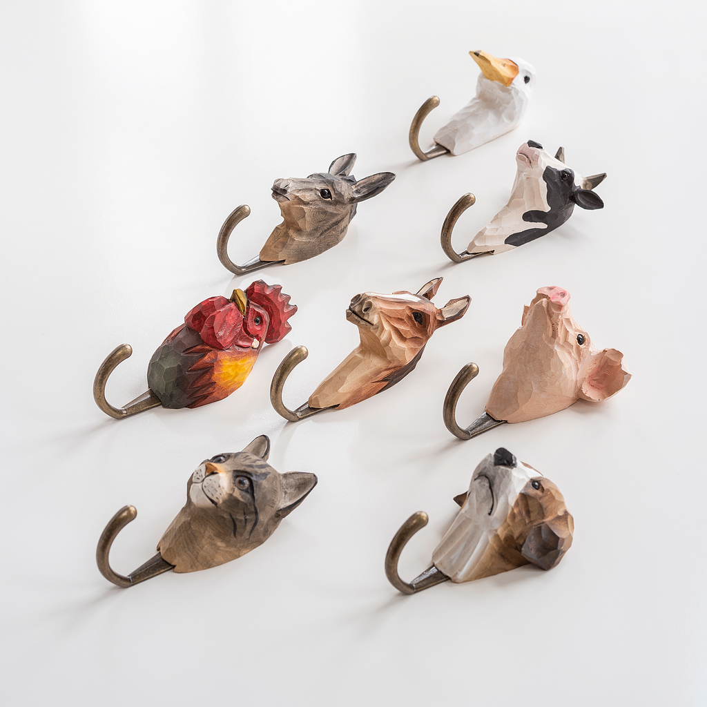 Handgeschnitzter Kleiderhaken Kuh - 3 Handgeschnitzter Kleiderhaken Kuh - 3