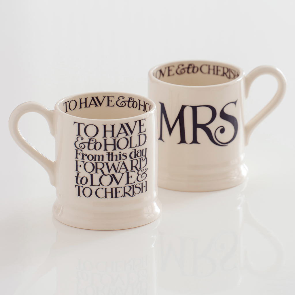 Emma Bridgewater Mugs Mrs & Mrs 2er-Set - 2