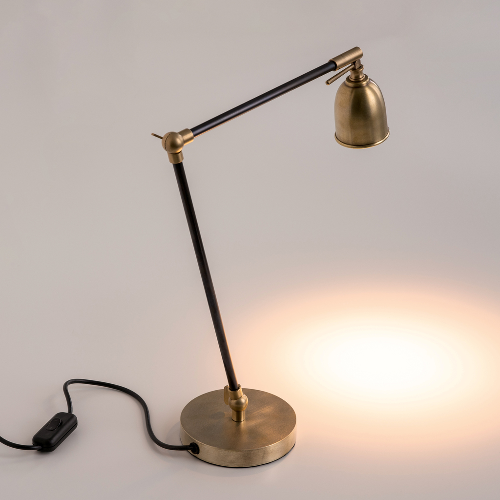 Casadisagne Tischleuchte Zwolle Schwarz / Messing - 4 Casadisagne Tischleuchte Zwolle Schwarz / Messing - 4