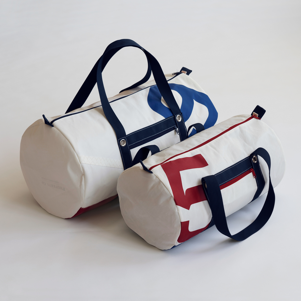 Tasche aus Segeltuch klein mit  roter Nummer - 4