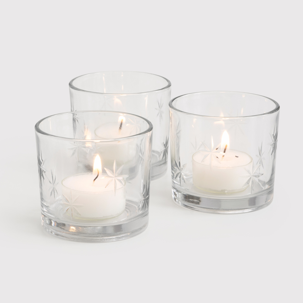 Windlichter mit Sternen 3er-Set - 3 Windlichter mit Sternen 3er-Set - 3