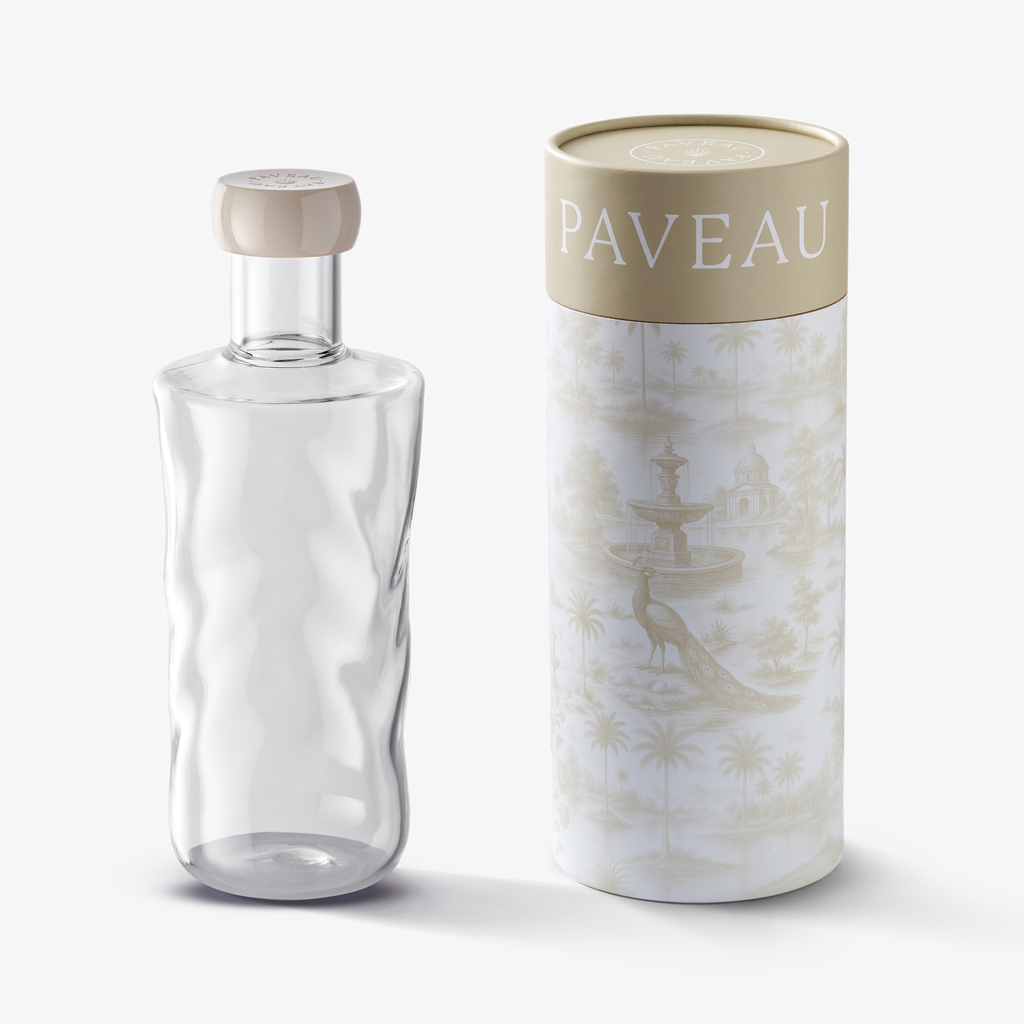 Wasserflasche Paveau Swirl Klar