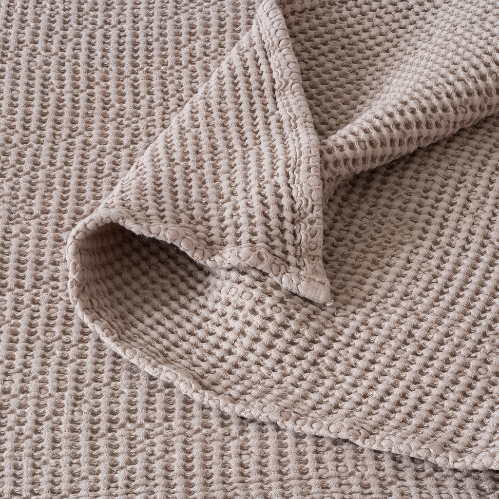 Bettüberwurf Waffelpiqué 240 x 250 cm Camel - 4 Bettüberwurf Waffelpiqué 240 x 250 cm Camel - 4