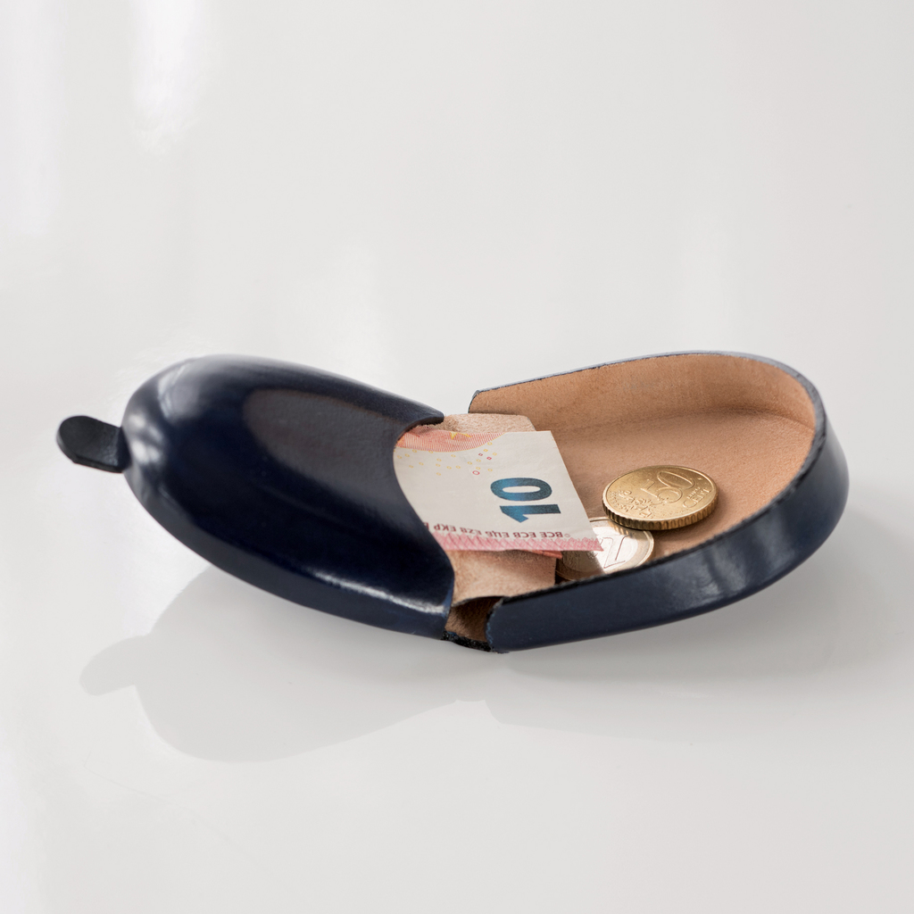 CAF Schüttelbörse Leder Blau - 2 CAF Schüttelbörse Leder Blau - 2