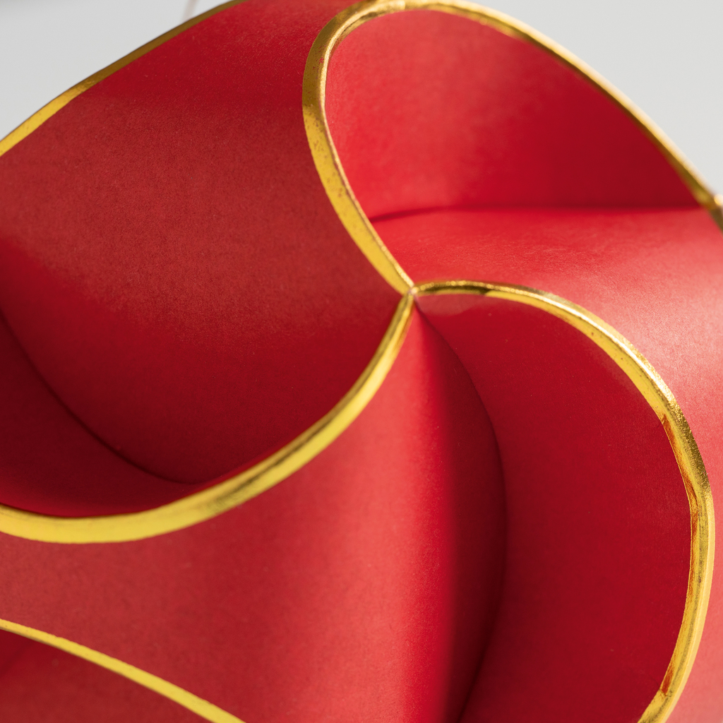 Weihnachtsbaumschmuck Triskele Rot 6 Stück - 2
