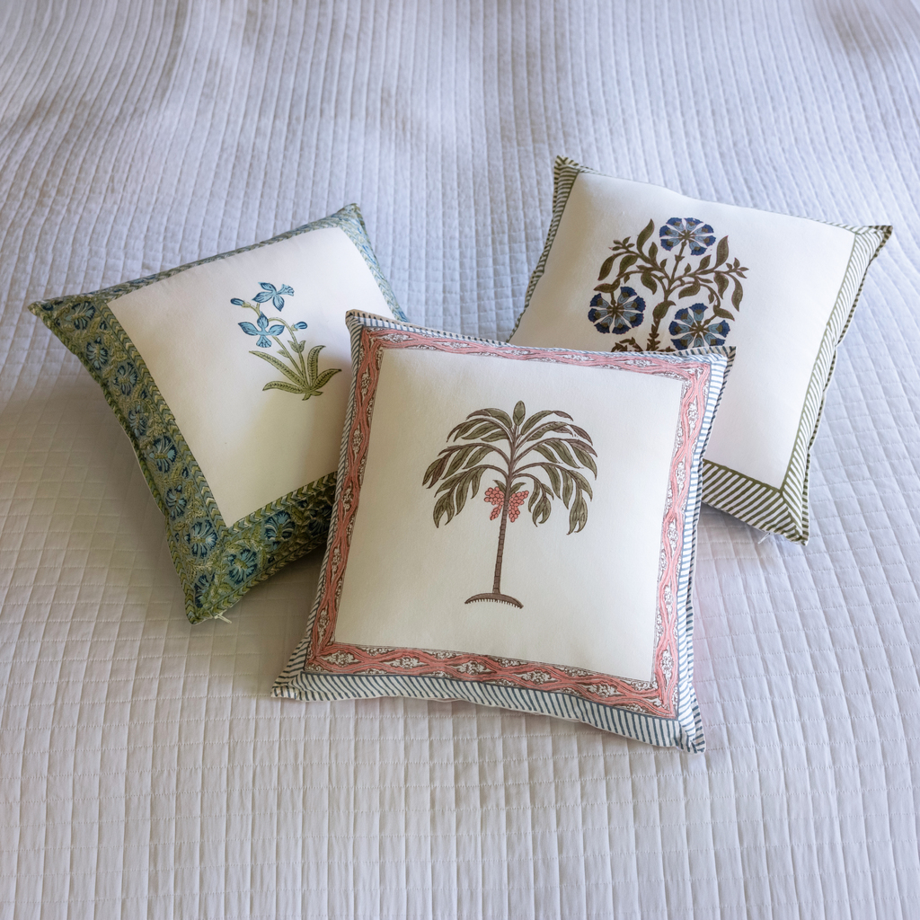 Kissen Blockprint Mughal Palm