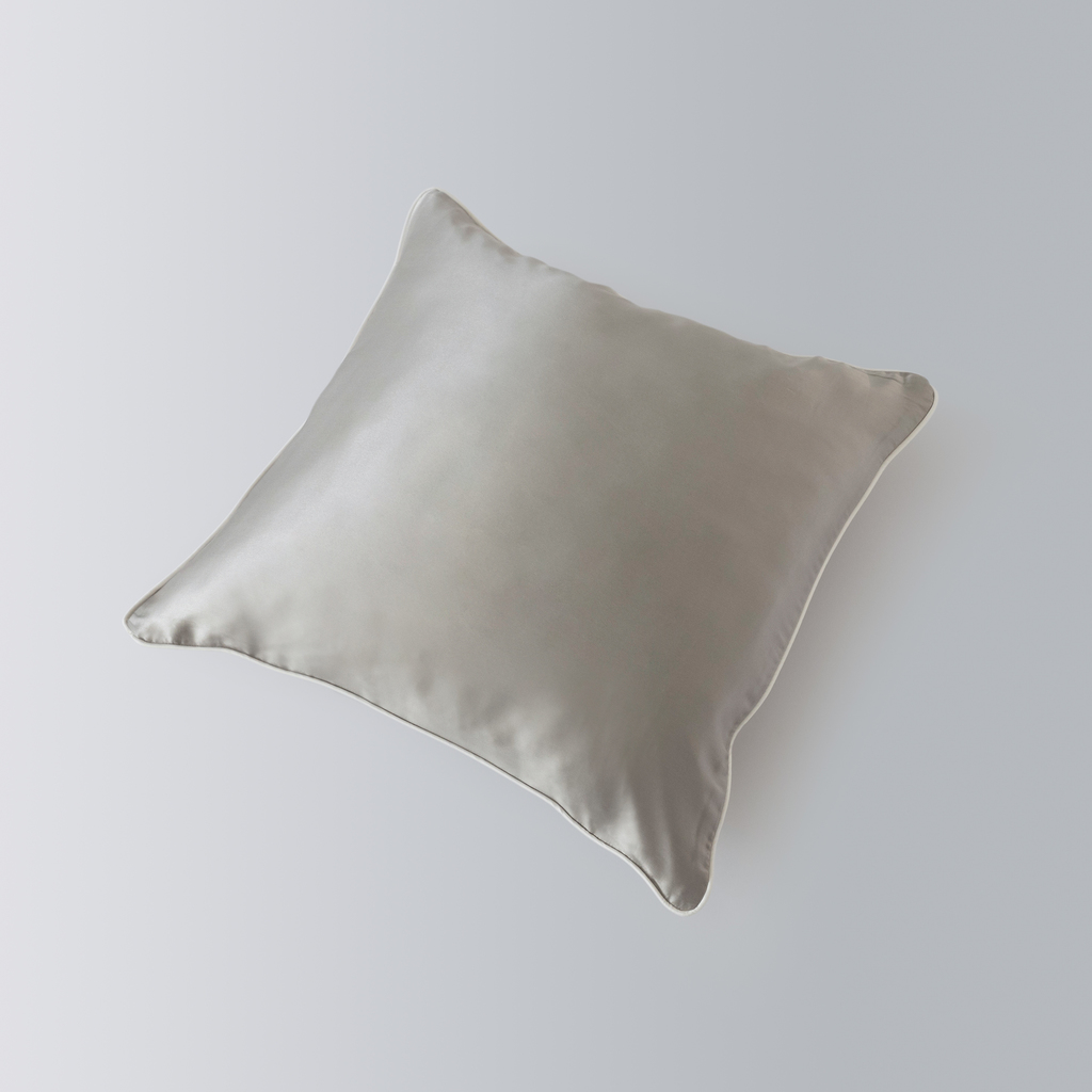 Seidenbettwäsche Braganza Silbergrau 40 x 40 cm Seidenbettwäsche Braganza Silbergrau 40 x 40 cm