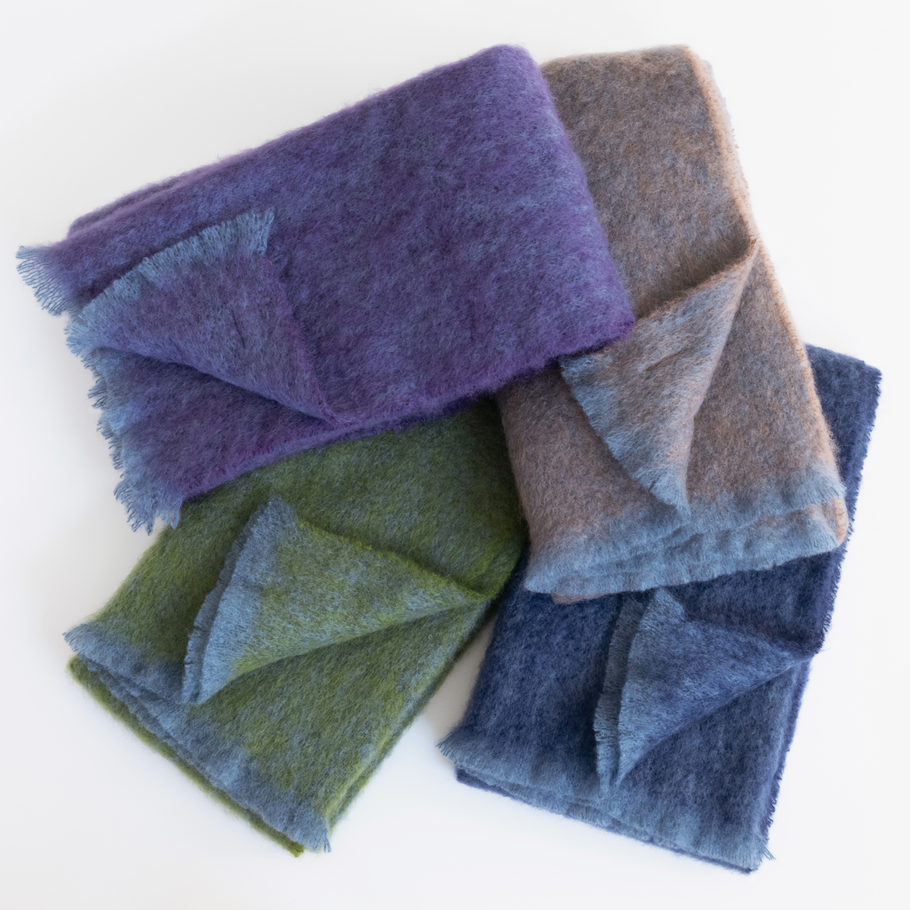 Cushendale: Mohair-Plaid aus Irland Aubergine - 3
