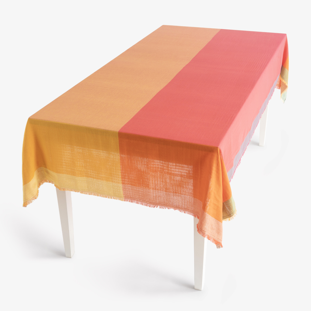 Tischdecke Carré Rouge-Orange 140 x 250 cm