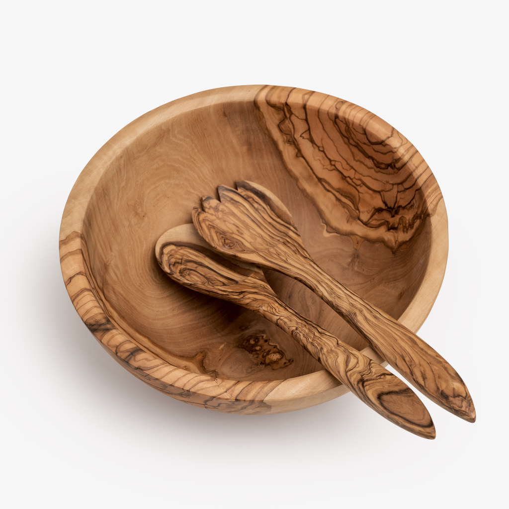 Salatschüssel Olivenholz 27 cm - 3