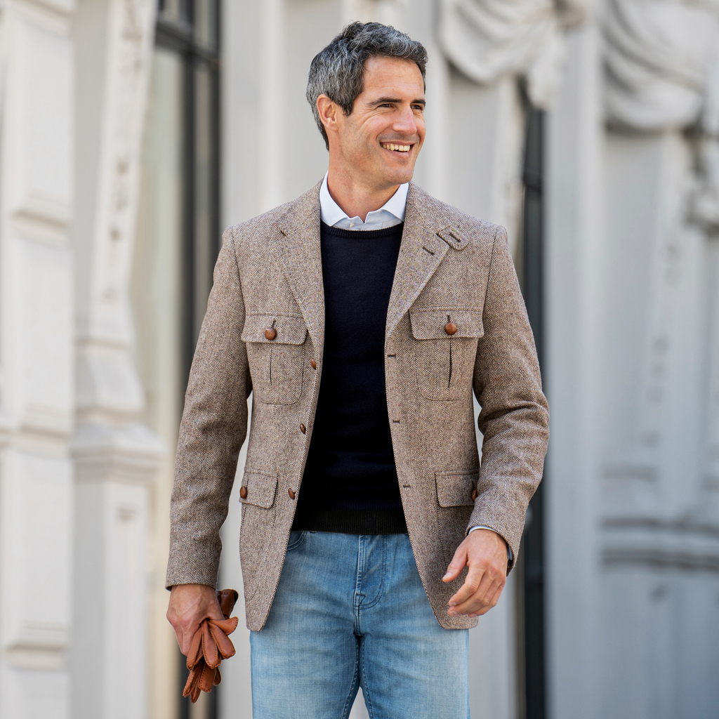 Risby & Leckonfield Four-Pocket-Tweed-Sakko Sinclair Risby & Leckonfield Four-Pocket-Tweed-Sakko Sinclair