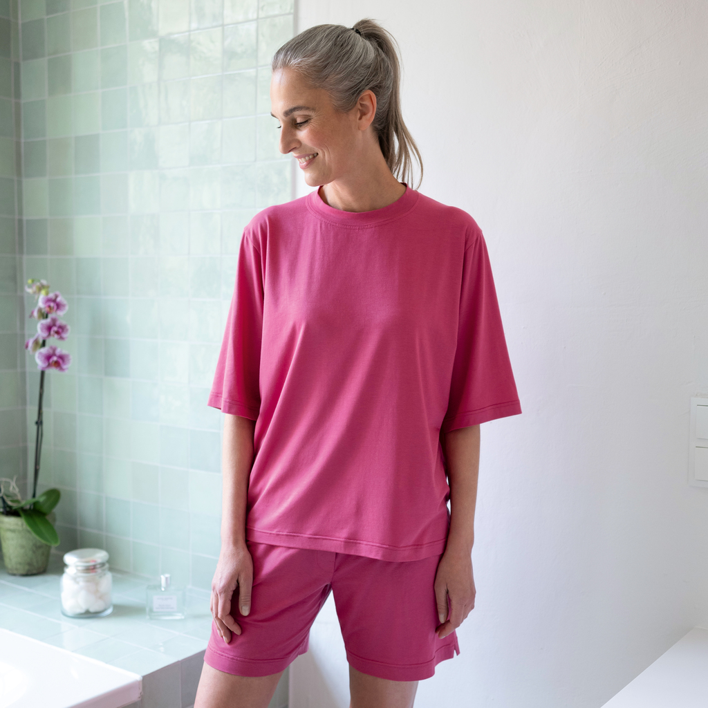 Sunday in Bed X Torquato Pyjamashorts Terry Fuchsia S - 2
