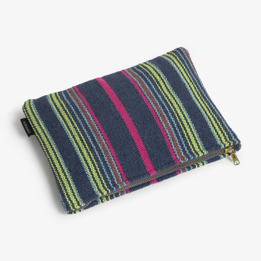 Pouch Color Stripes Blue