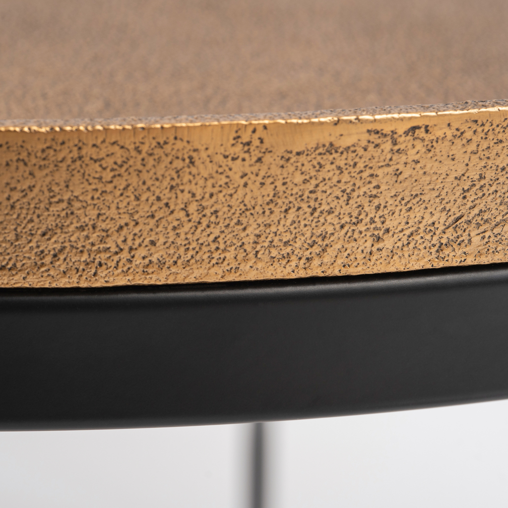 Couchtisch Madras rund 69 cm Bronzegold
