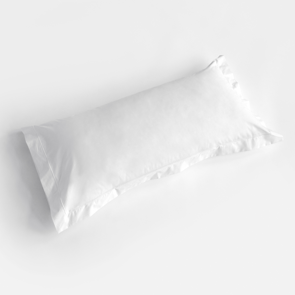 Kissenbezug Perkal Weiß 40 x 80 cm Kissenbezug Perkal Weiß 40 x 80 cm