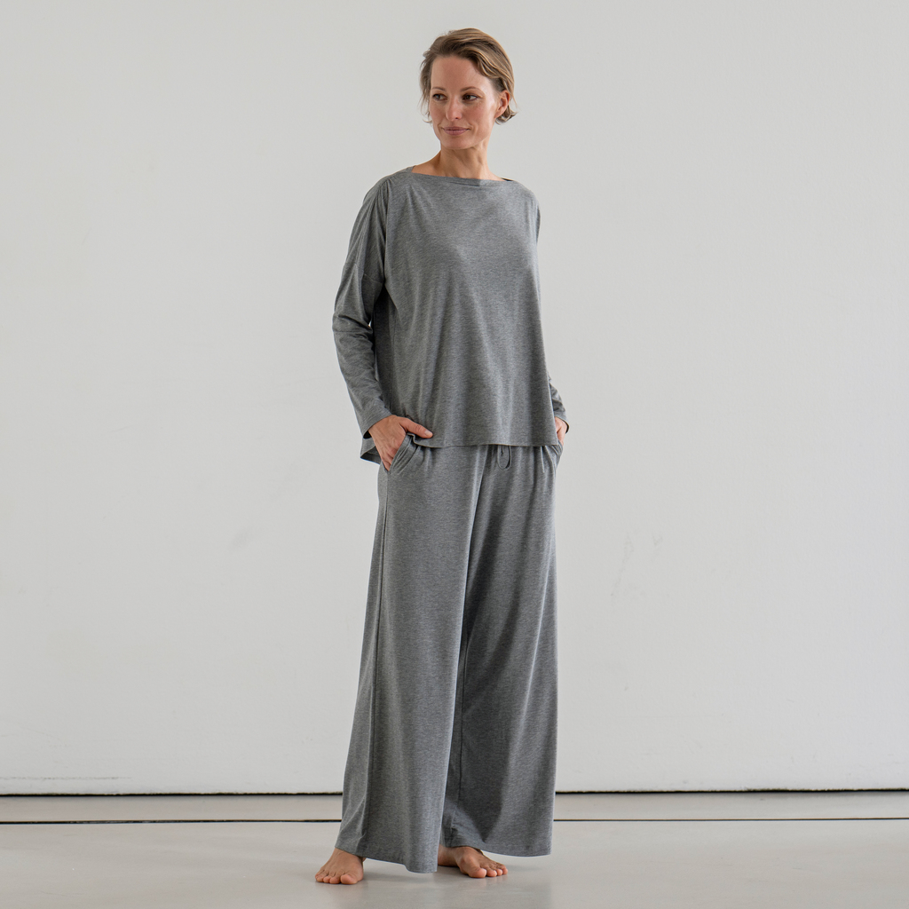 Sunday in Bed X Torquato Shirt Hermine Grau meliert L Sunday in Bed X Torquato Shirt Hermine Grau meliert L