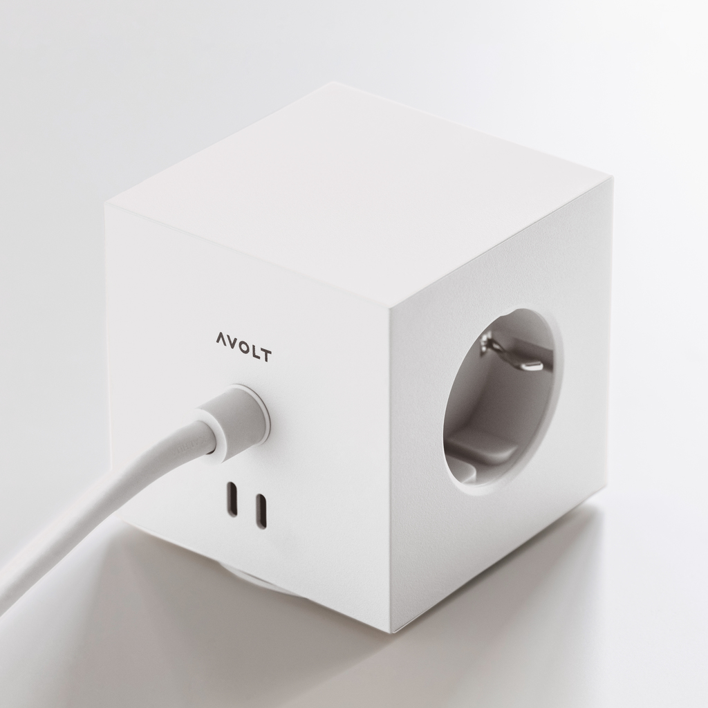 Magnetischer Mehrfachstecker Square 1 Weiß Magnetischer Mehrfachstecker Square 1 Weiß