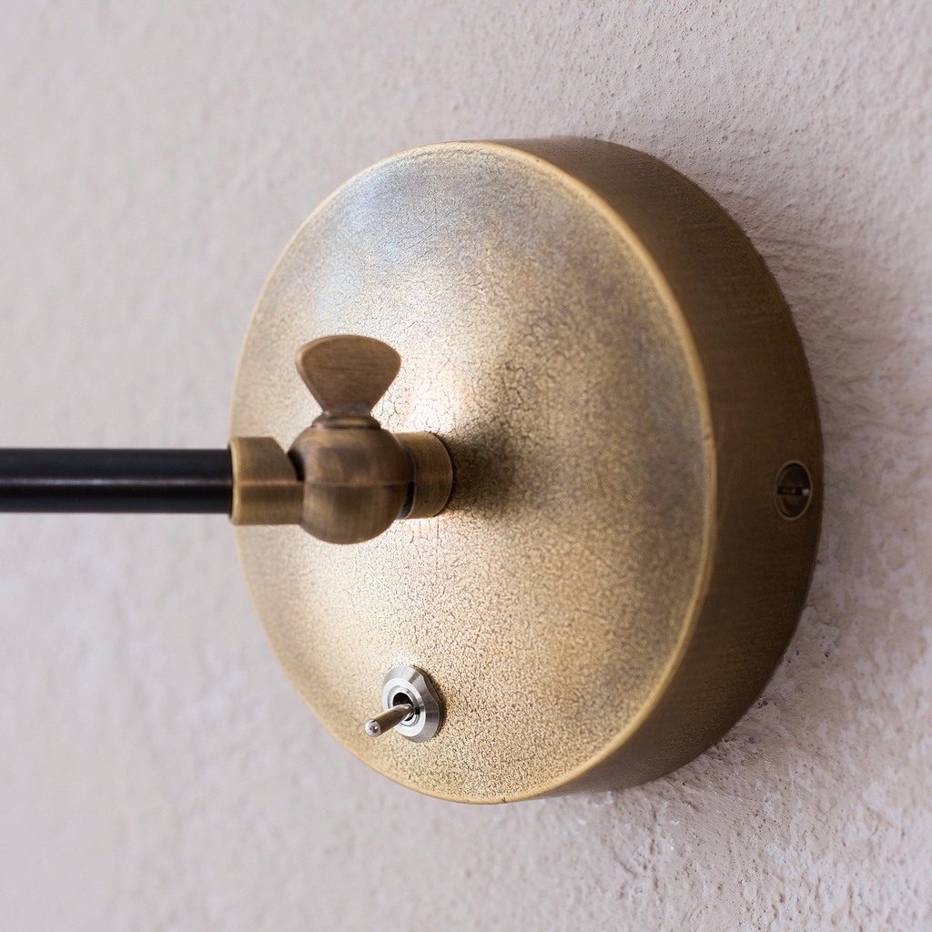 Casadisagne Wandleuchte Zwolle Schwarz / Messing - 2 Casadisagne Wandleuchte Zwolle Schwarz / Messing - 2