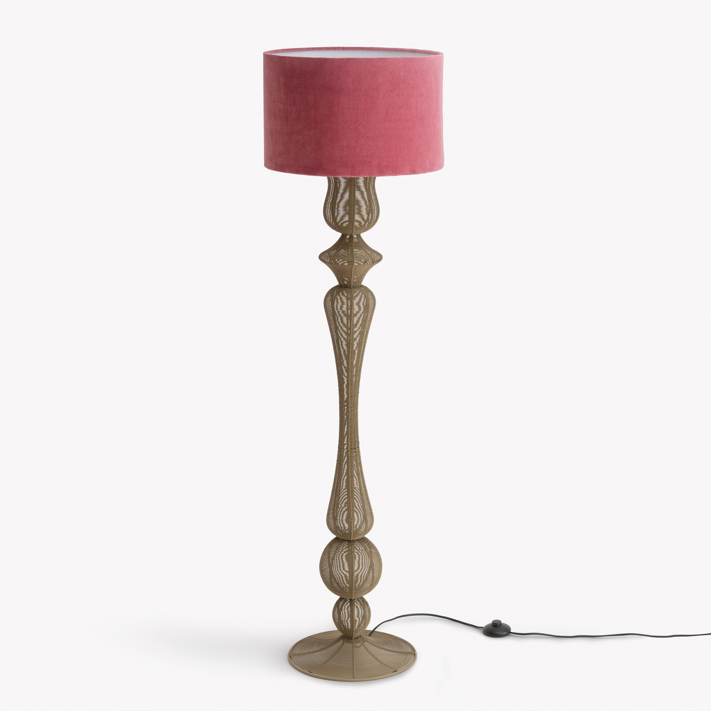 Stehlampe Mesh Taupe