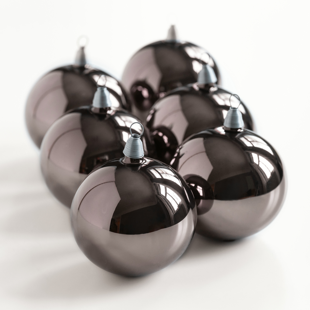 4 Lauschaer Weihnachtskugeln Storm Cloud 10 cm 4 Lauschaer Weihnachtskugeln Storm Cloud 10 cm