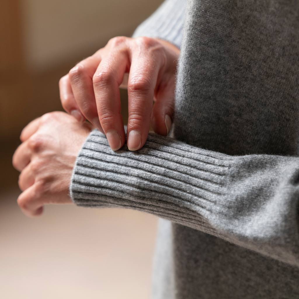 Sunday in Bed X Torquato Merino-Kaschmir-Mantel Grau M - 3