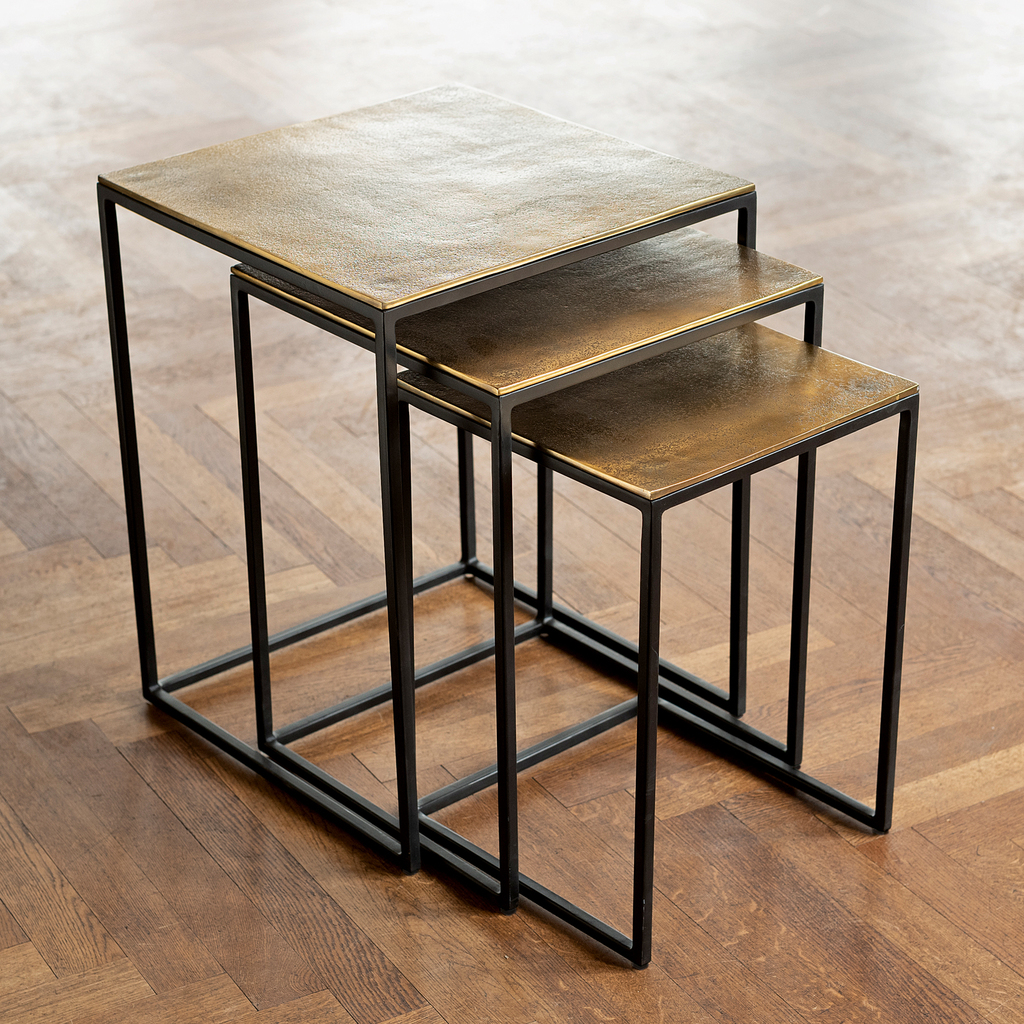 Dreisatztisch Madras Bronzegold Dreisatztisch Madras Bronzegold