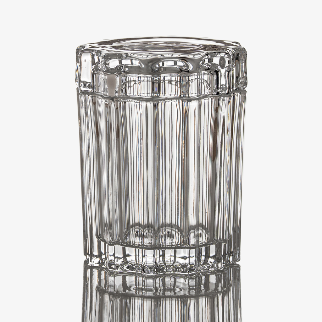 Glasbehälter mit Deckel Cannelé