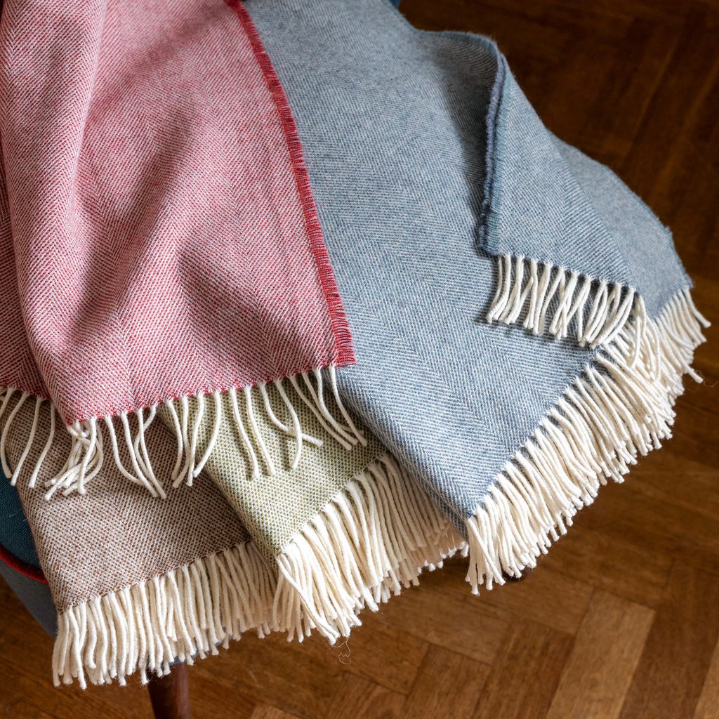 McNutt X Torquato Merino-Wolldecke Blue - 3