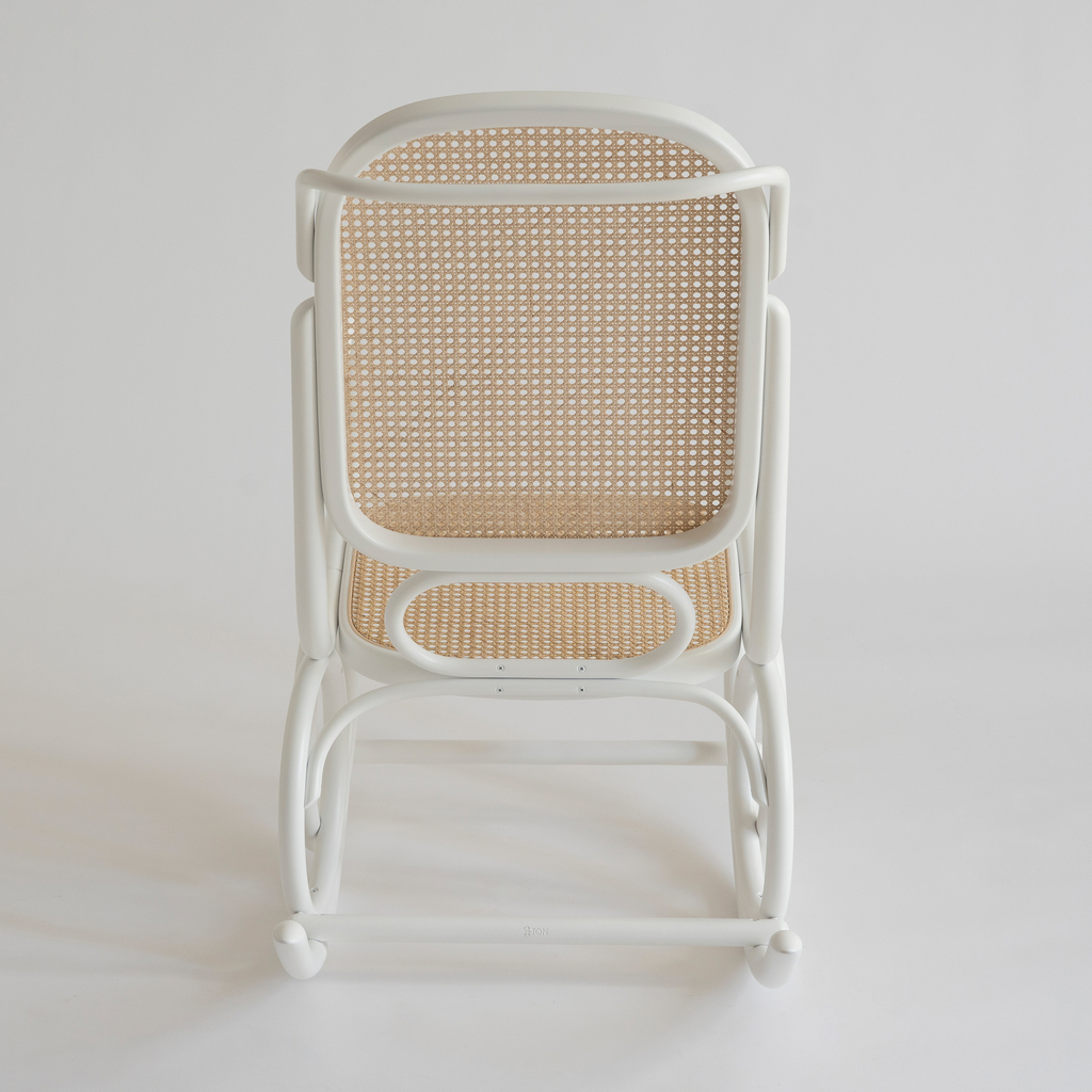 Schaukelstuhl Bugholz weiß - 4 Schaukelstuhl Bugholz weiß - 4