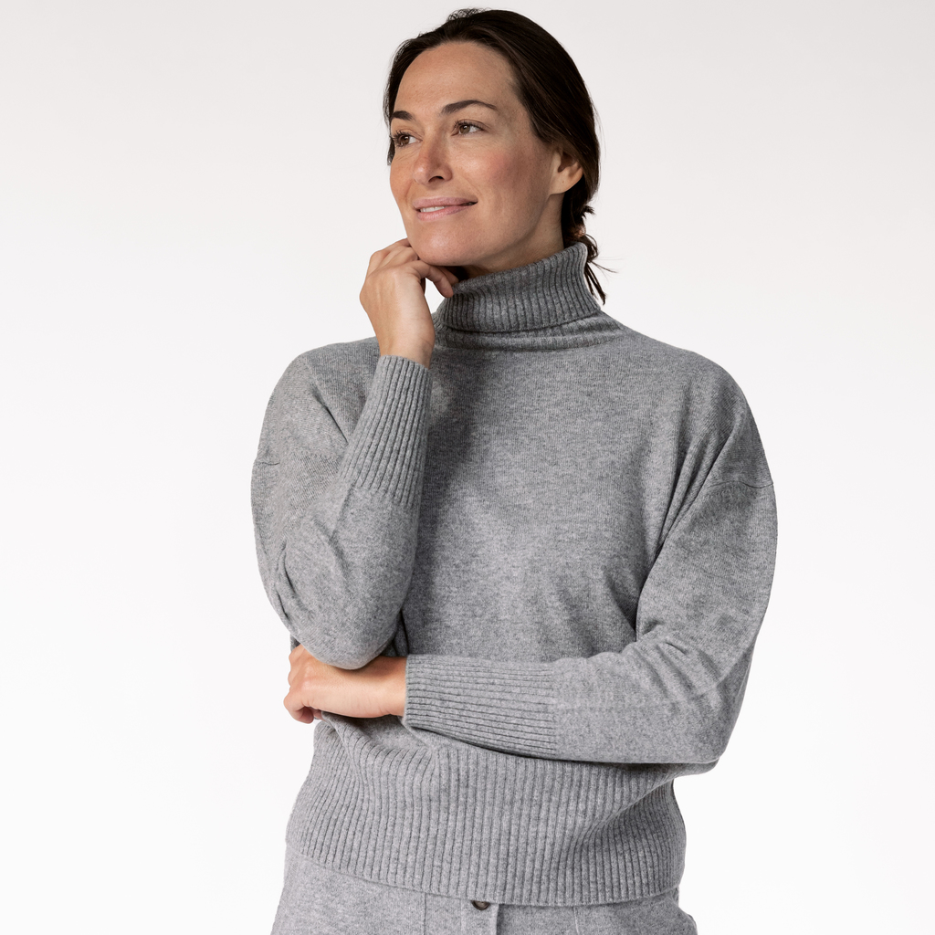 Sunday in Bed X Torquato Merino-Kaschmir-Pullover Grau S - 4