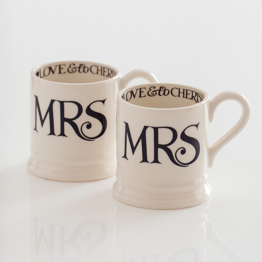 Emma Bridgewater Mugs Mrs & Mrs 2er-Set Emma Bridgewater Mugs Mrs & Mrs 2er-Set