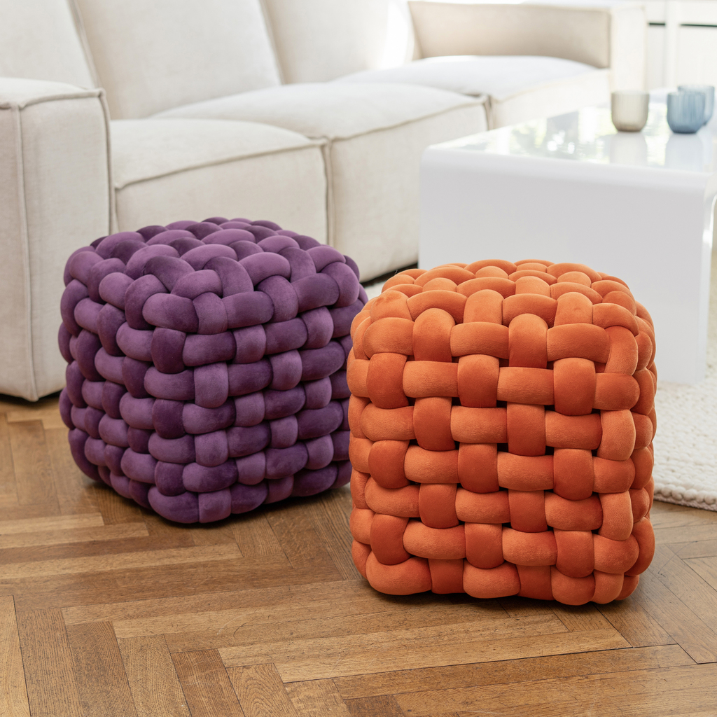 Samtpouf Knot Orange