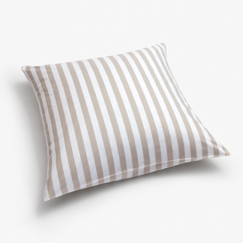 Kissenbezug Liselund Blockstreifen Beige 80 x 80 cm