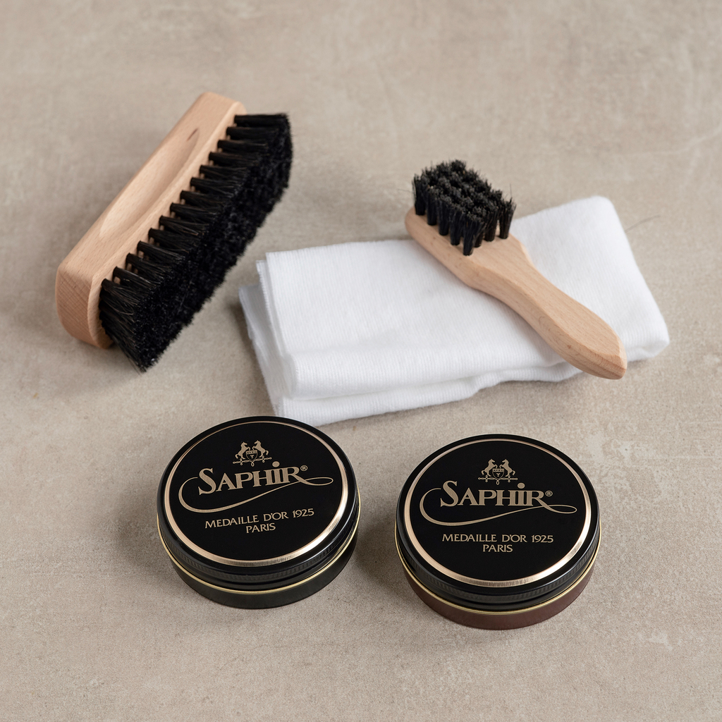 Schuhputzset mit Lederetui - 4 Schuhputzset mit Lederetui - 4