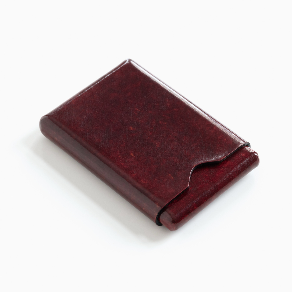 CAF Visitenkartenetui Leder Wurzelholz CAF Visitenkartenetui Leder Wurzelholz