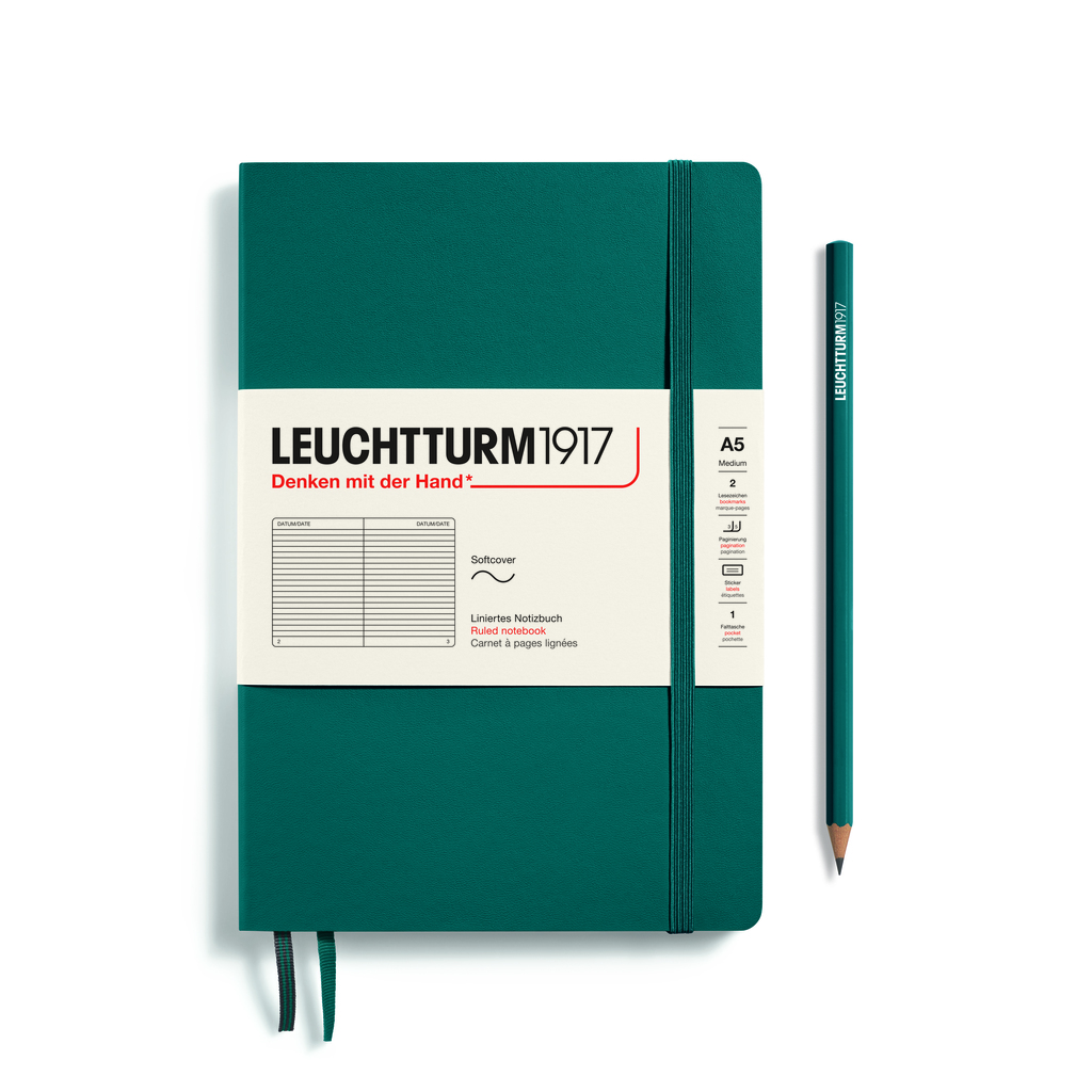 Leuchtturm1917 Notizbuch A5 liniert Pacific Green