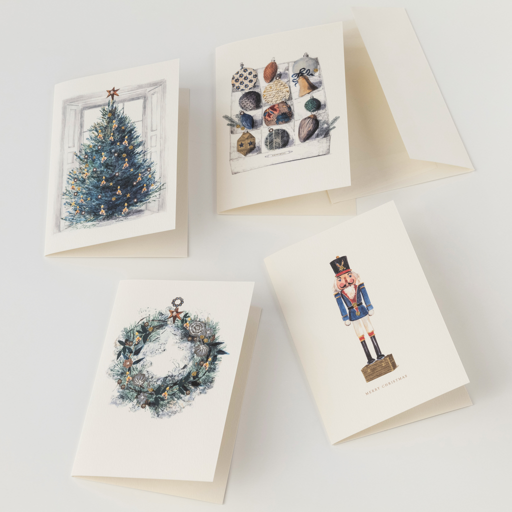 Bestickte Glückwunschkarte Christbaumschmuck - 4 Bestickte Glückwunschkarte Christbaumschmuck - 4