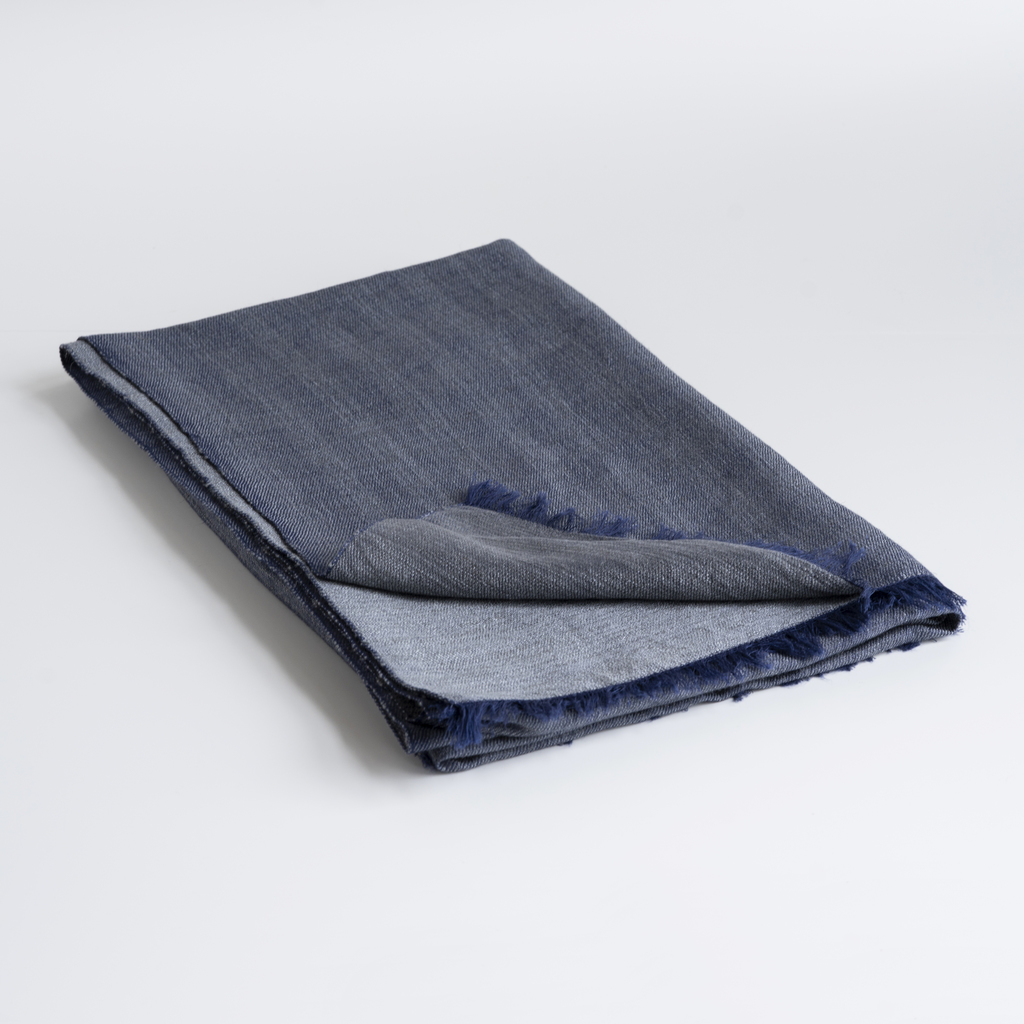 Nsija Plaid Leinen und Baumwolle handgewebt Blau Nsija Plaid Leinen und Baumwolle handgewebt Blau